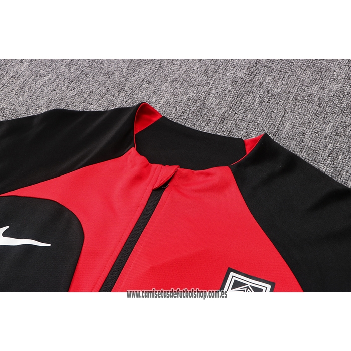 Chandal de Chaqueta del Corea del Sur 22-23 Negro y Rojo
